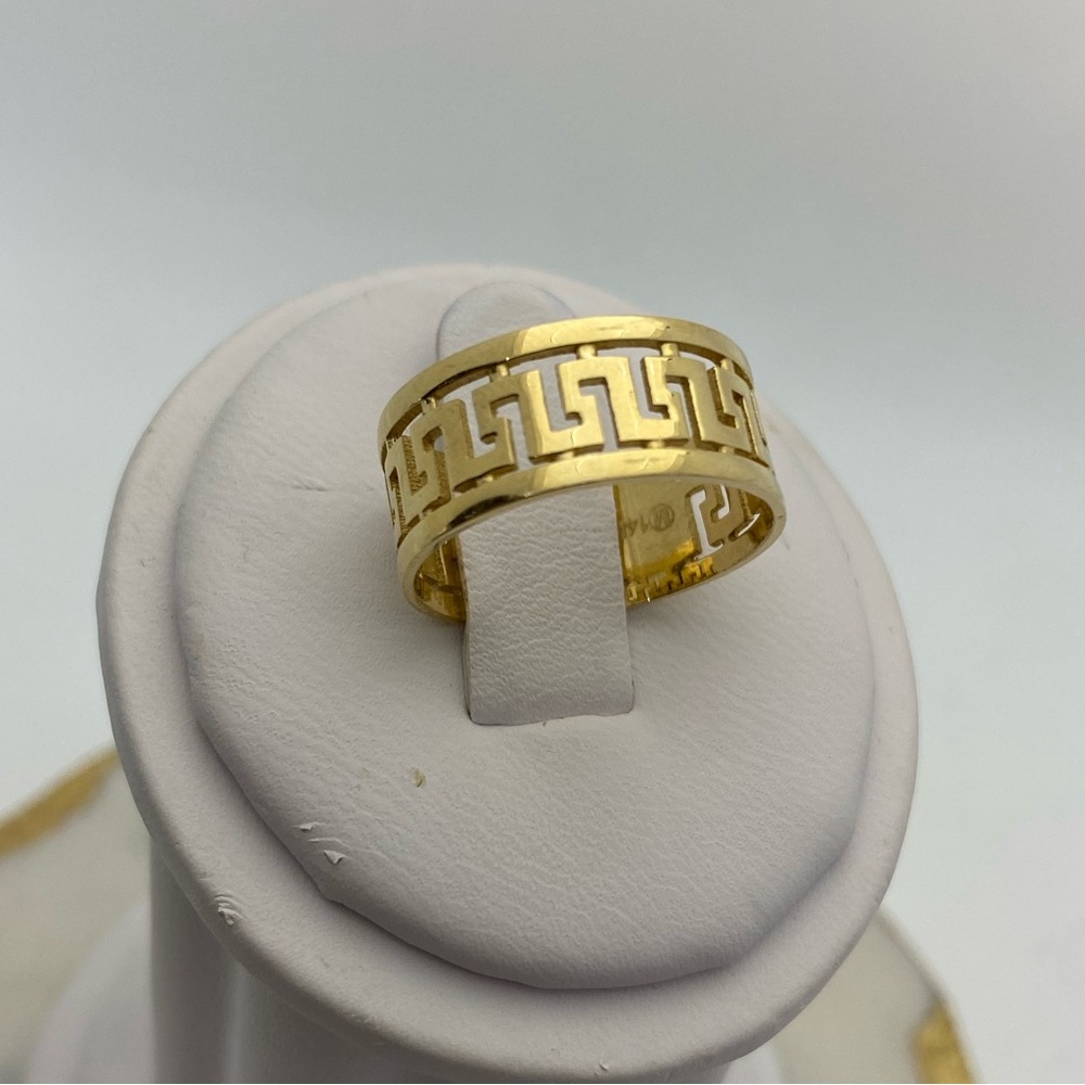 14k Elegant Gold Geometric Ring - image 2